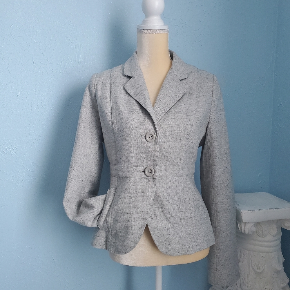 Fossil Herringbone Pattern Blazer/Suit Jacket B75 - image 1